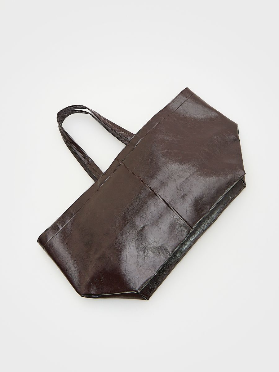 Torebka shopper - mahoniowy - RESERVED - 3