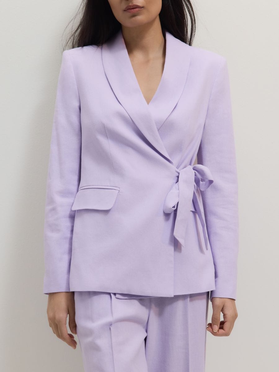Blazer with tie detail - lavender - RESERVED - 2