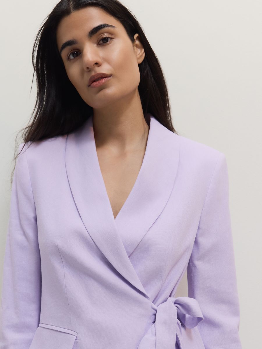 Blazer with tie detail - lavender - RESERVED - 4