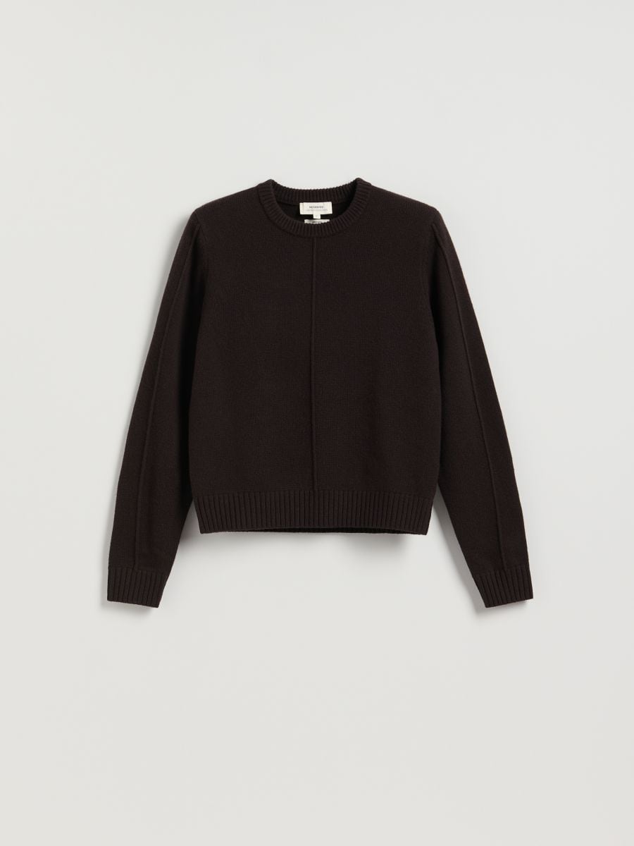 Pullover aus Wolle - dunkelbraun - RESERVED