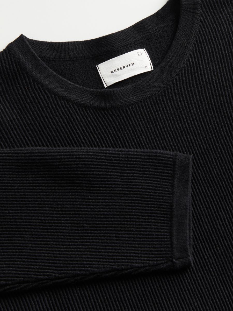 Jumper in textured knit - black - RESERVED - 5