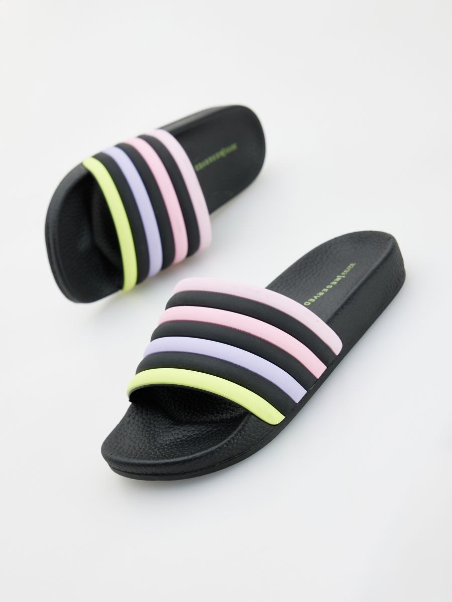 Sliders with multicoloured straps - bunt - RESERVED - 3