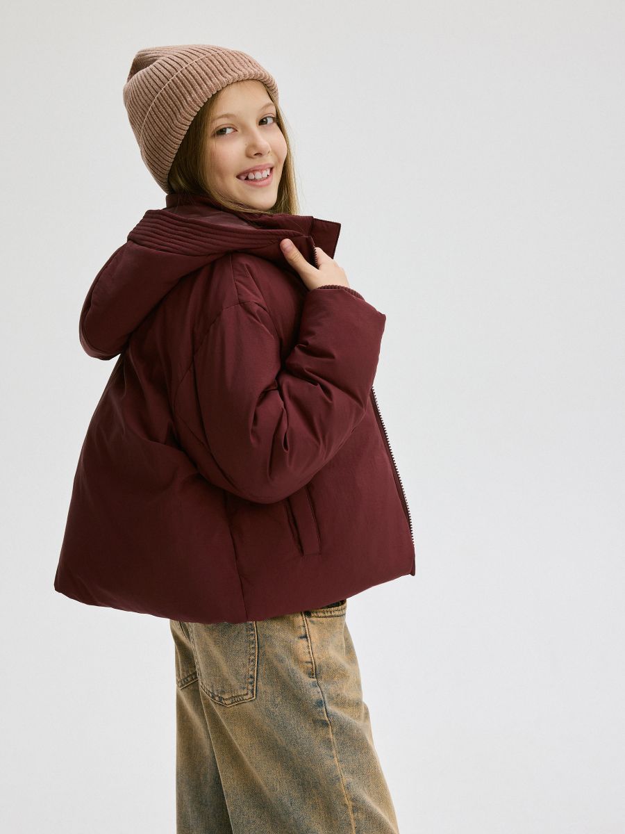 Plain down jacket - maroon - RESERVED - 6