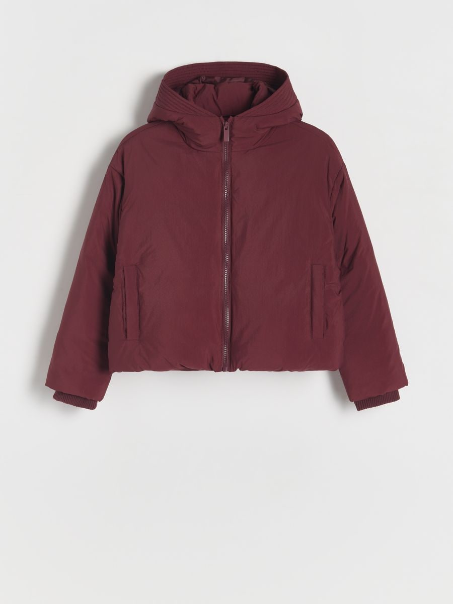 Plain down jacket - maroon - RESERVED - 2