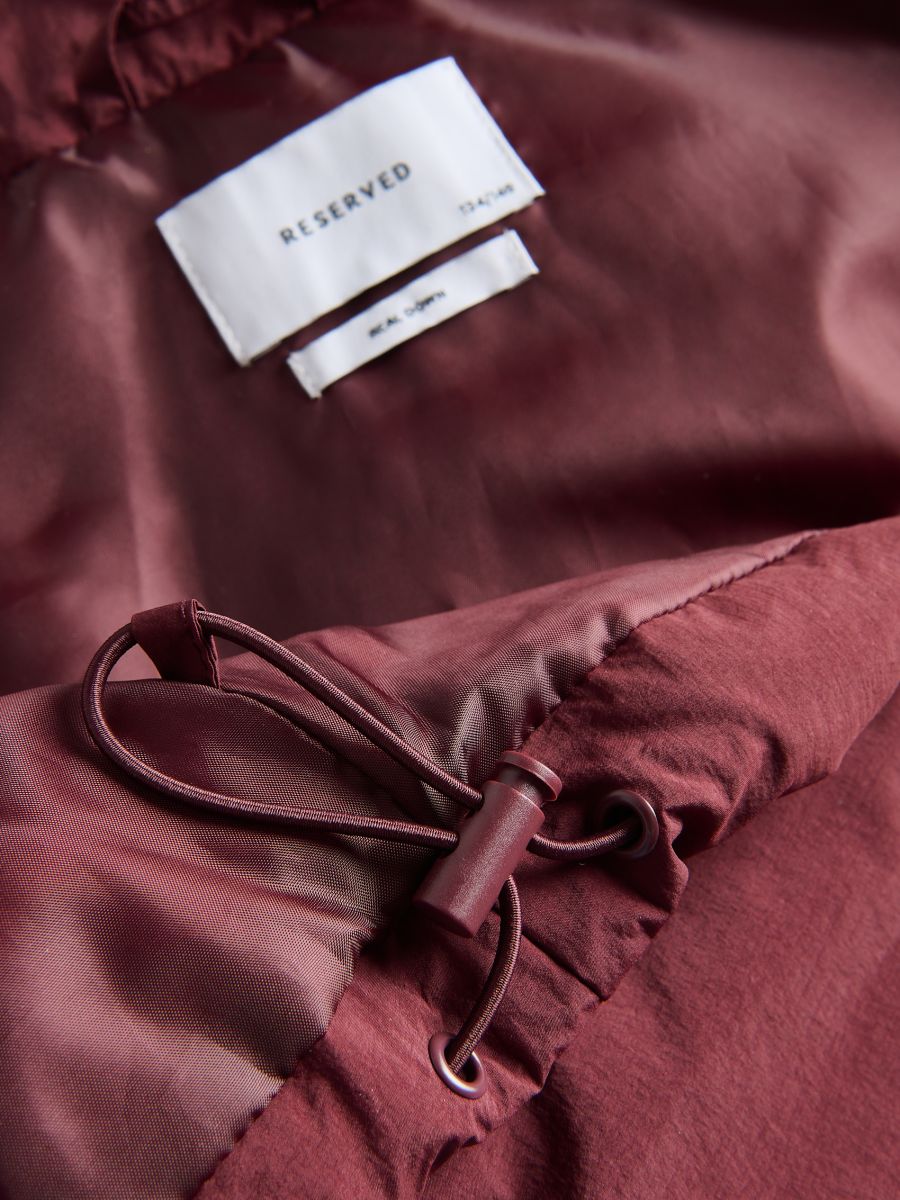Plain down jacket - maroon - RESERVED - 3