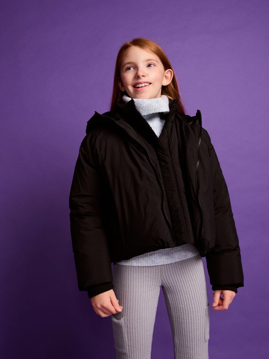 Plain down jacket - black - RESERVED - 4
