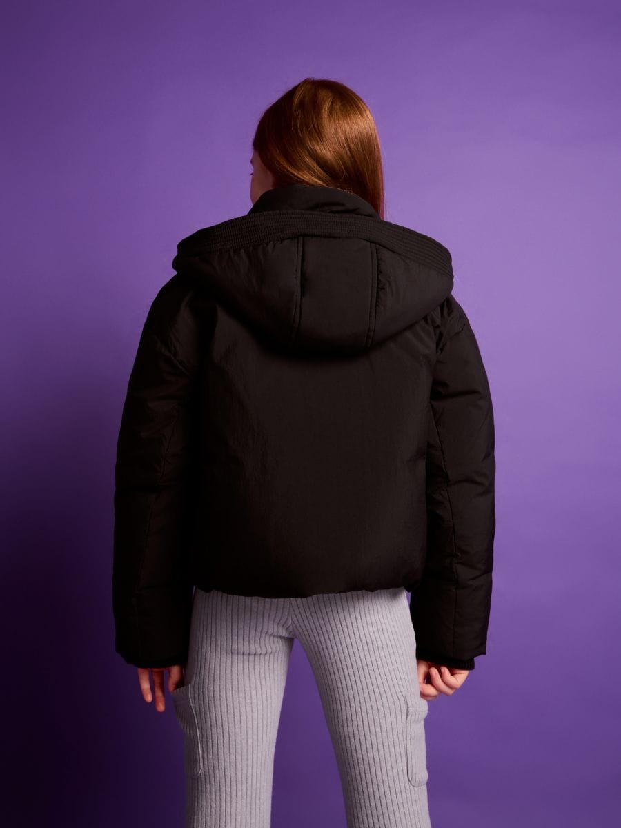 Plain down jacket - black - RESERVED - 2