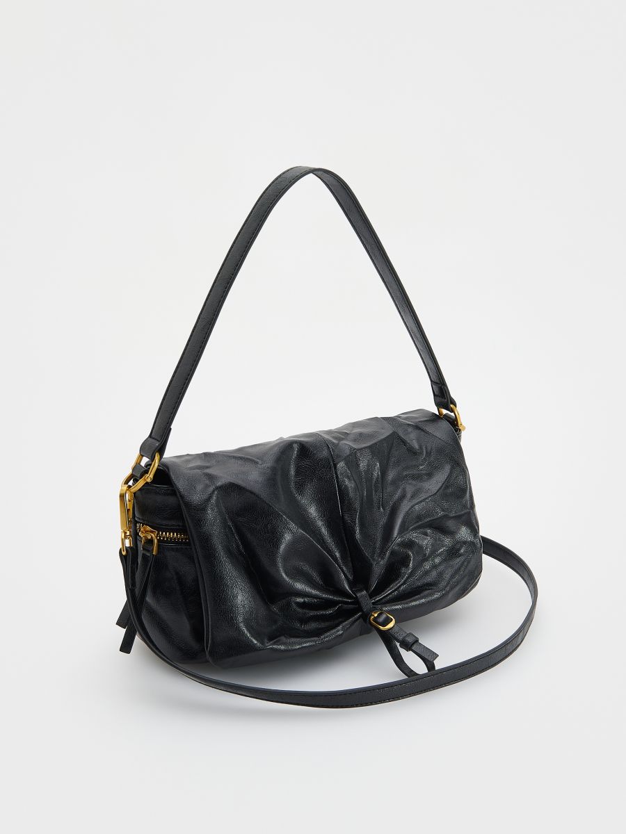 Gathered bag - black - RESERVED - 6