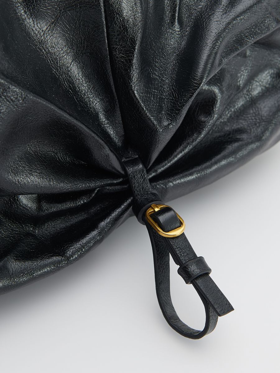 Gathered bag - black - RESERVED - 5