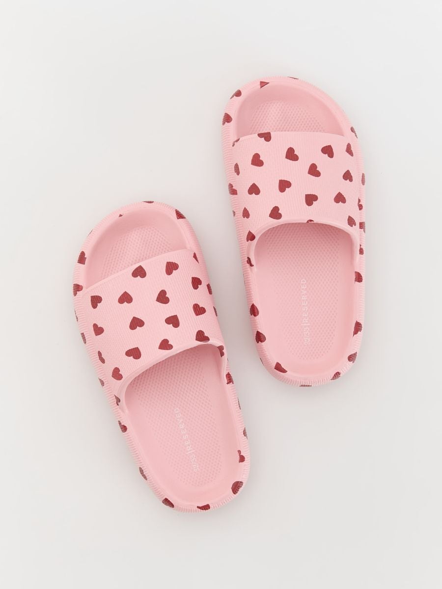 Heart pattern sliders - dusty rose - RESERVED - 4