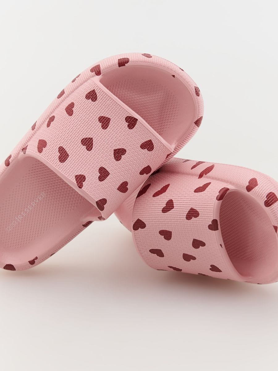 Heart pattern sliders - dusty rose - RESERVED - 5