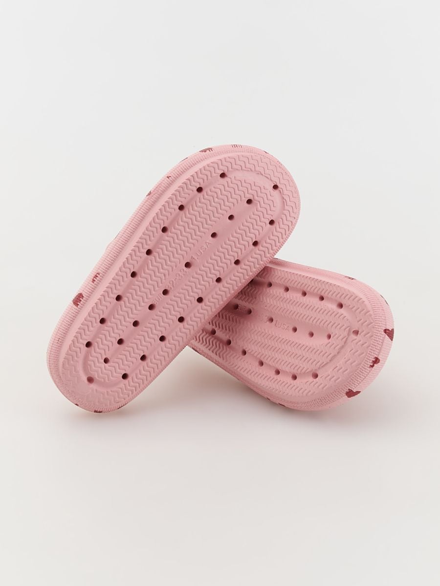 Heart pattern sliders - dusty rose - RESERVED - 2