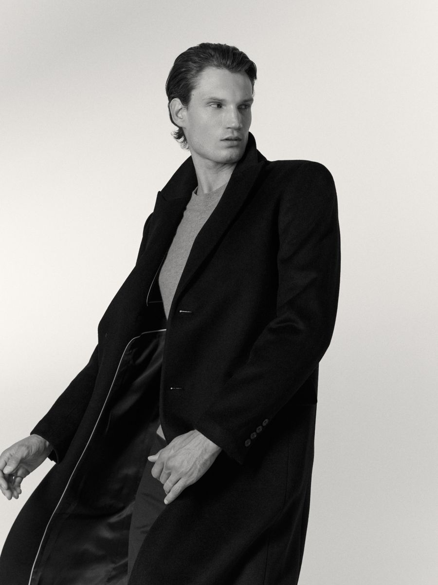 Wool blend coat - black - RESERVED
