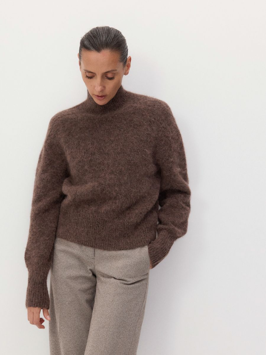 Maglione in misto lana di alpaca - marrone - RESERVED - 2