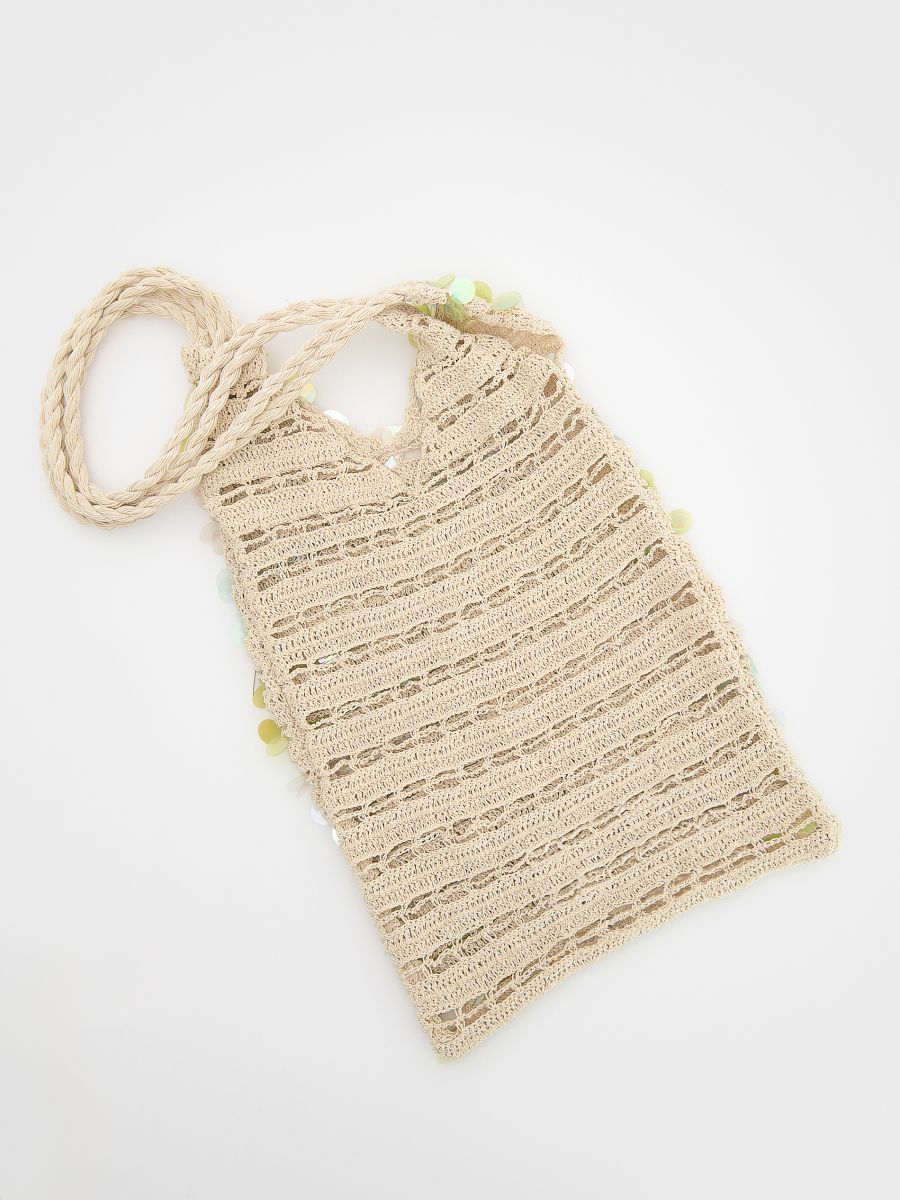 Woven bag with sequins - multicolor - RESERVED - 4