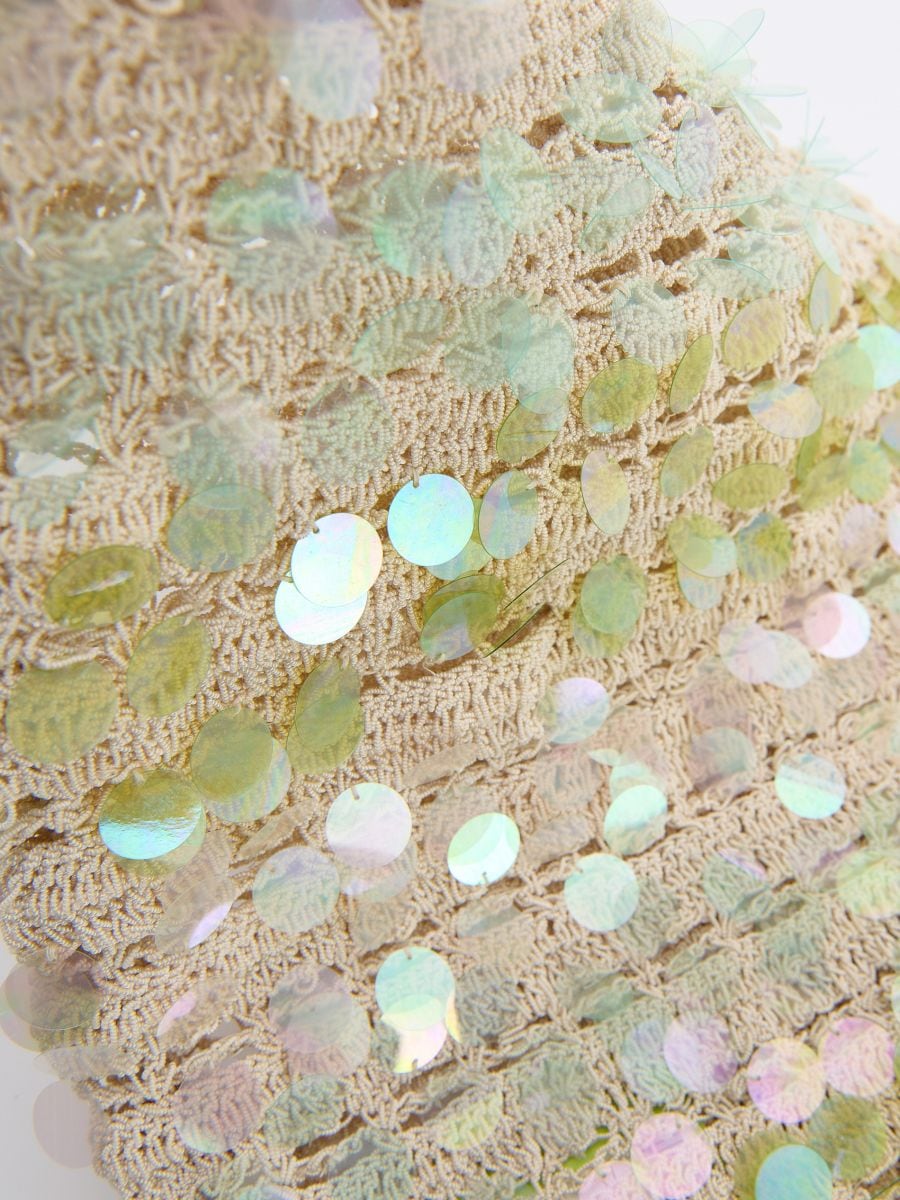 Woven bag with sequins - multicolor - RESERVED - 5