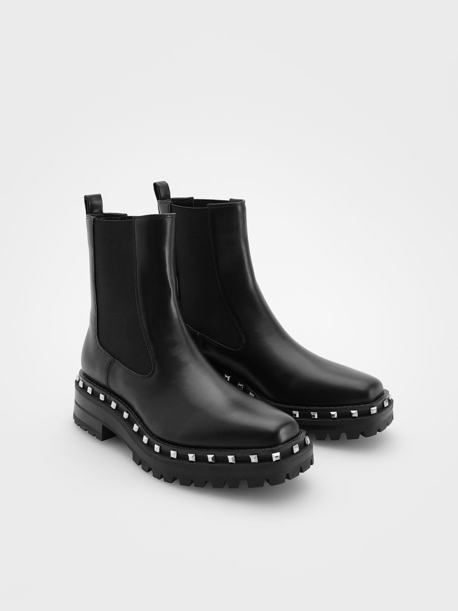 Bottines avec talon ornée de clous - noir - RESERVED - 2