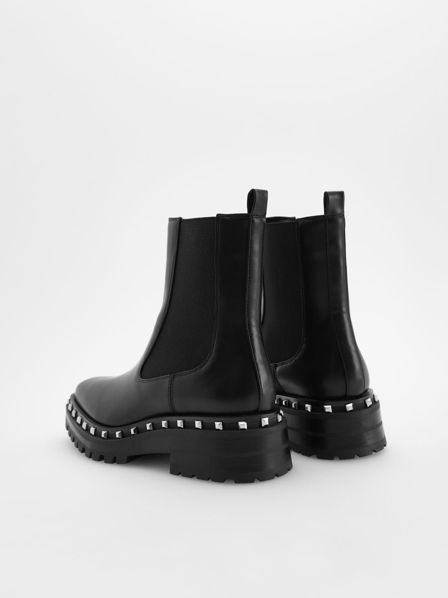Bottines avec talon ornée de clous - noir - RESERVED - 3