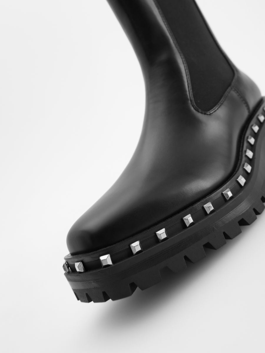 Bottines avec talon ornée de clous - noir - RESERVED - 4