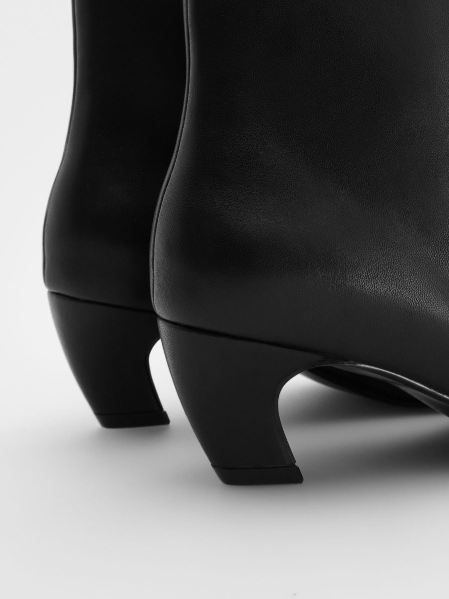 Bottines en cuir à talons - Noir - RESERVED - 3
