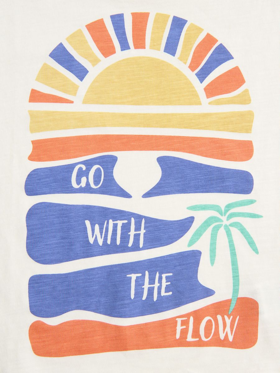 T-shirt with print - cream - RESERVED - 3