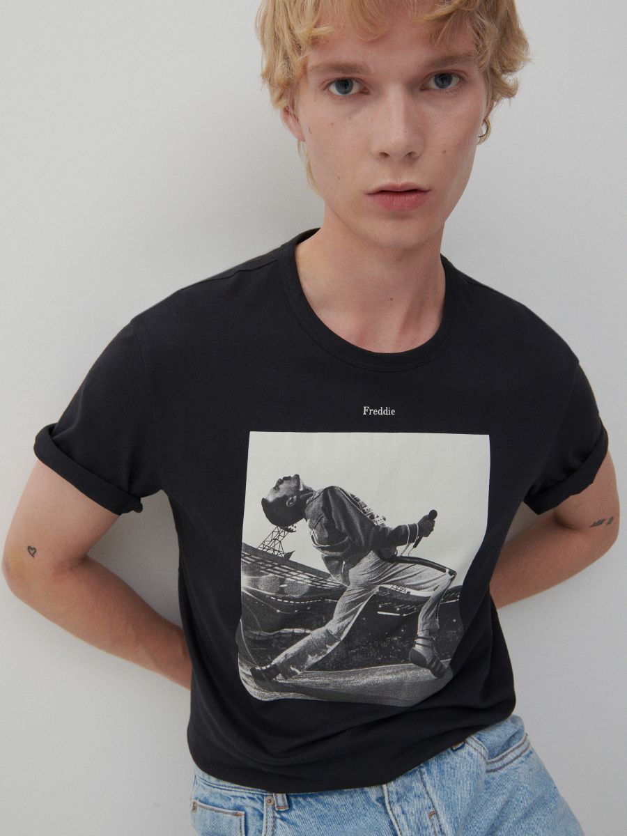 T-shirt Freddie Mercury - czarny - RESERVED - 6