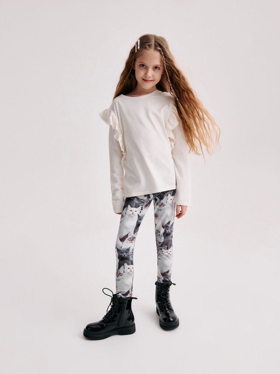 Cat pattern leggings - multicolor - RESERVED - 2