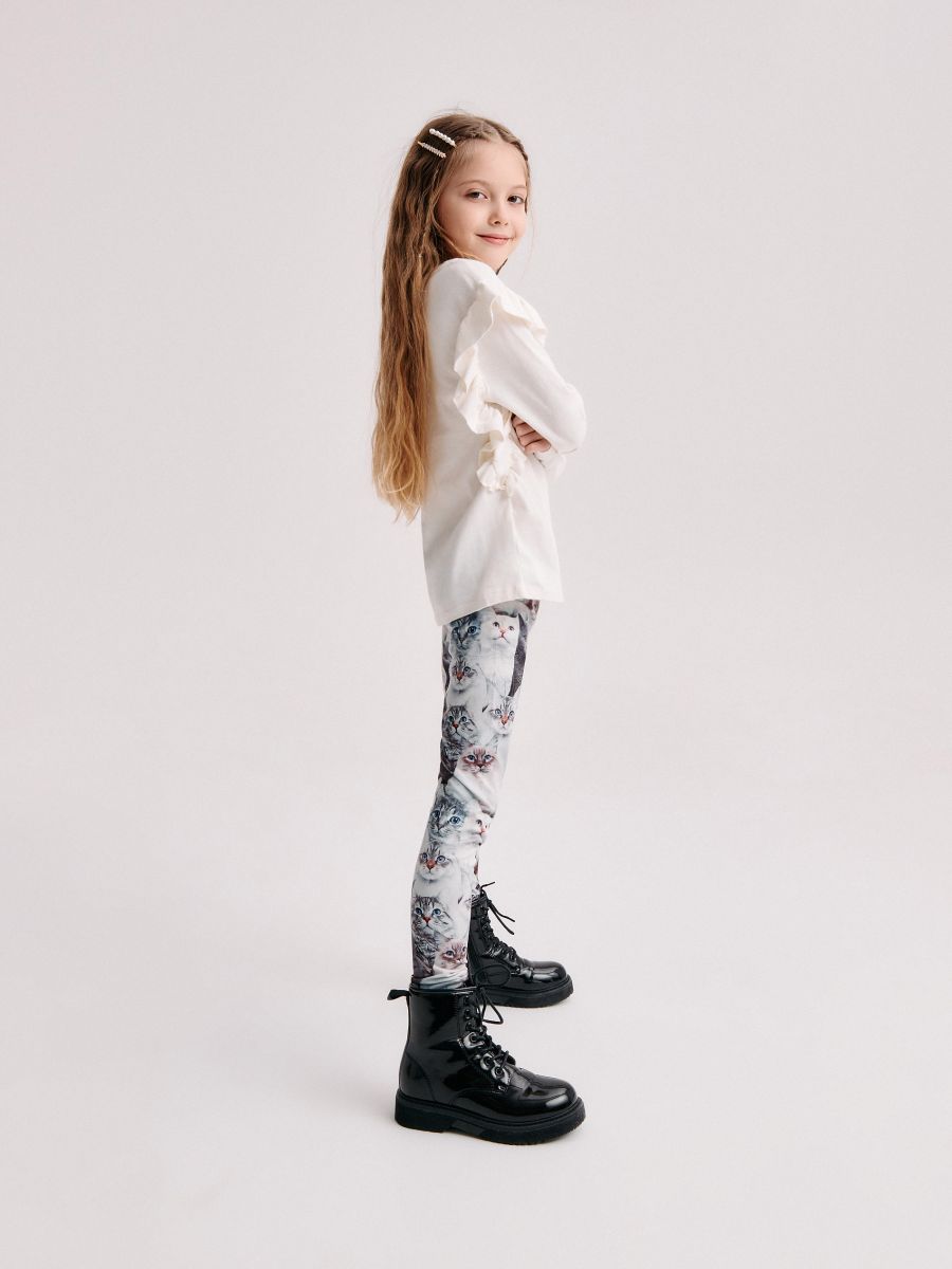 Cat pattern leggings - multicolor - RESERVED - 3
