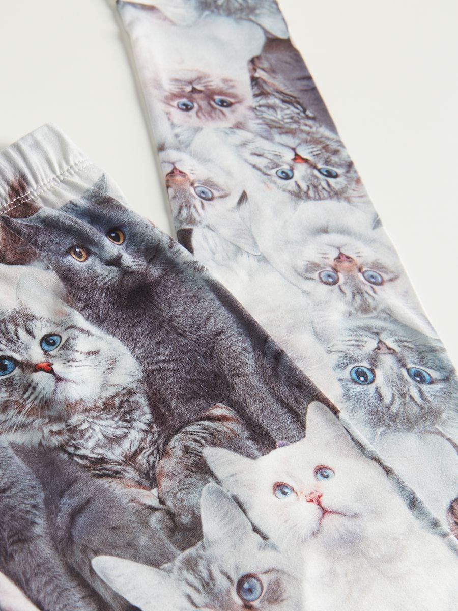 Cat pattern leggings - multicolor - RESERVED - 5