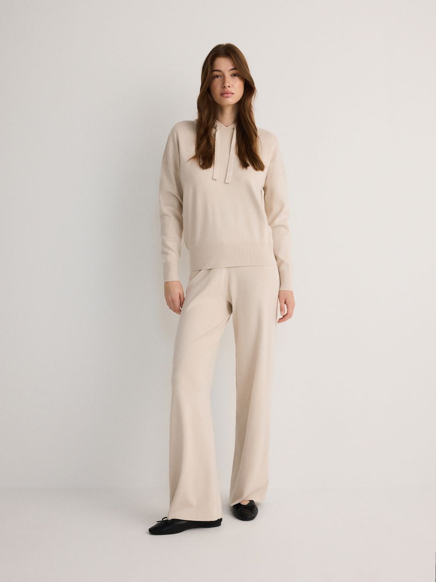 Plain hooded jumper - nude - RESERVED - 3