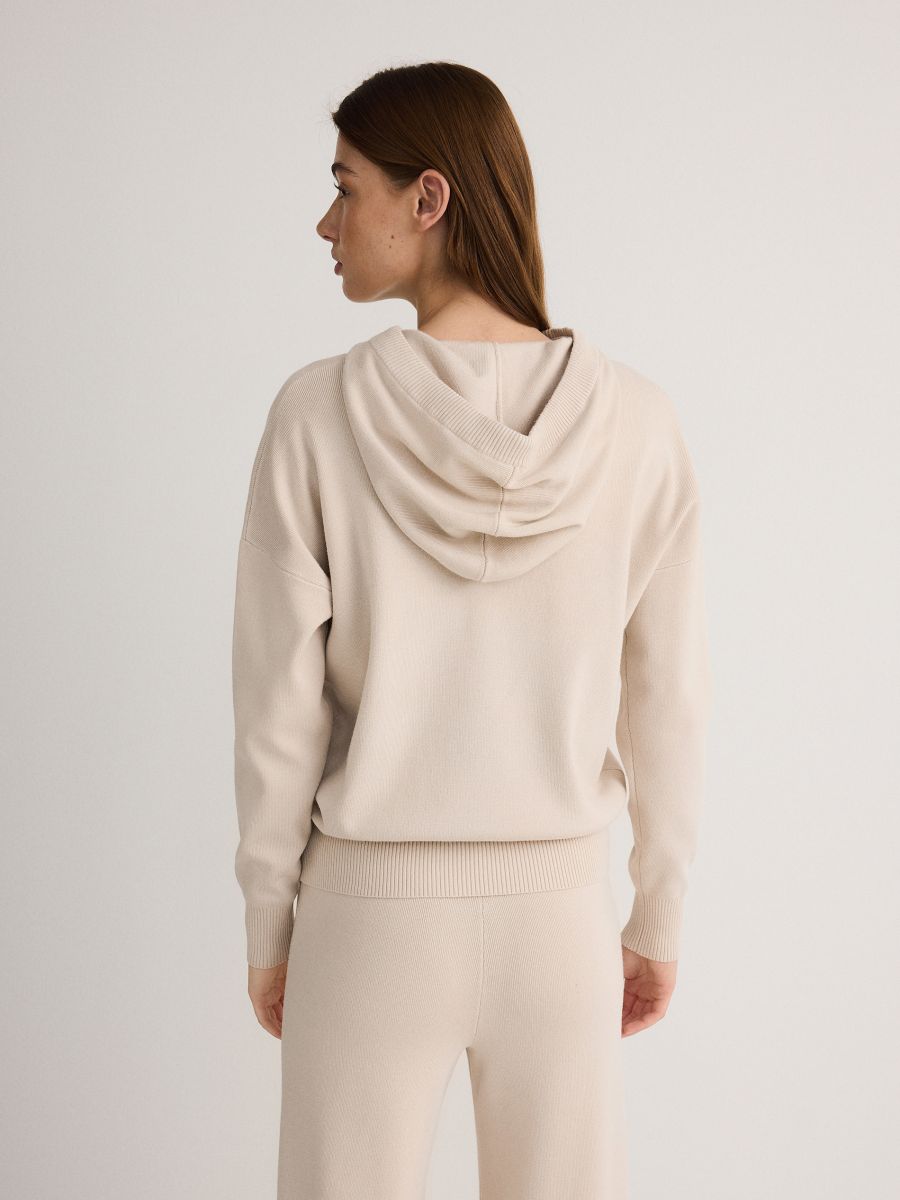 Plain hooded jumper - nude - RESERVED - 7