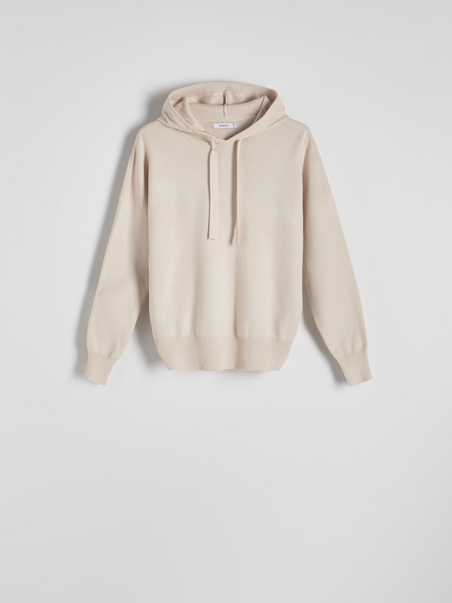 Plain hooded jumper - nude - RESERVED - 5