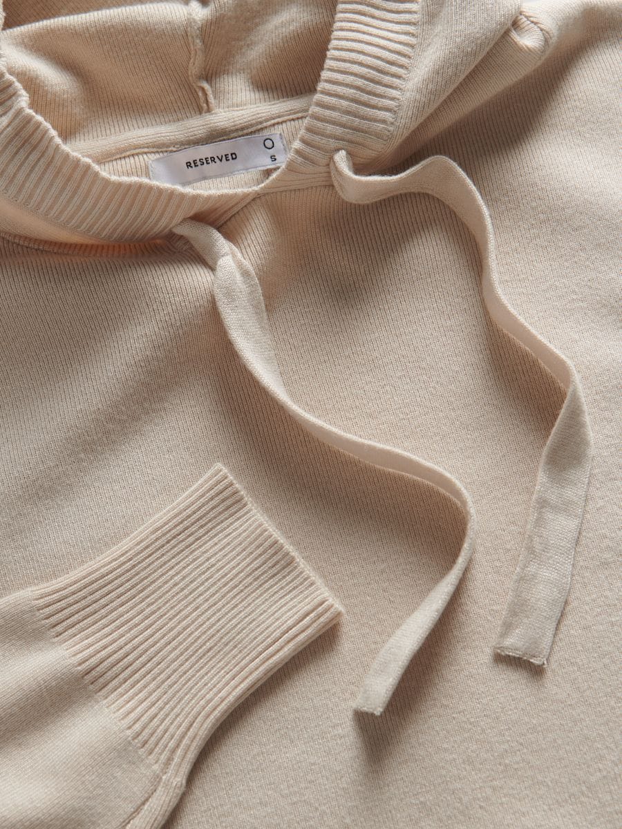 Plain hooded jumper - nude - RESERVED - 6