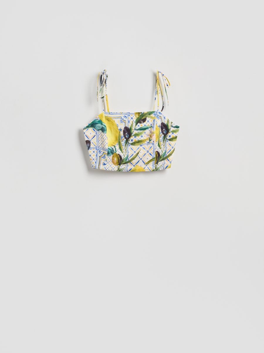 Linen blend top - multicolor - RESERVED