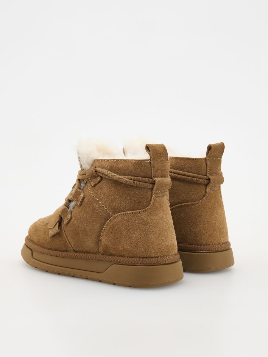 Suede snow boots with insulation - beige - RESERVED - 5