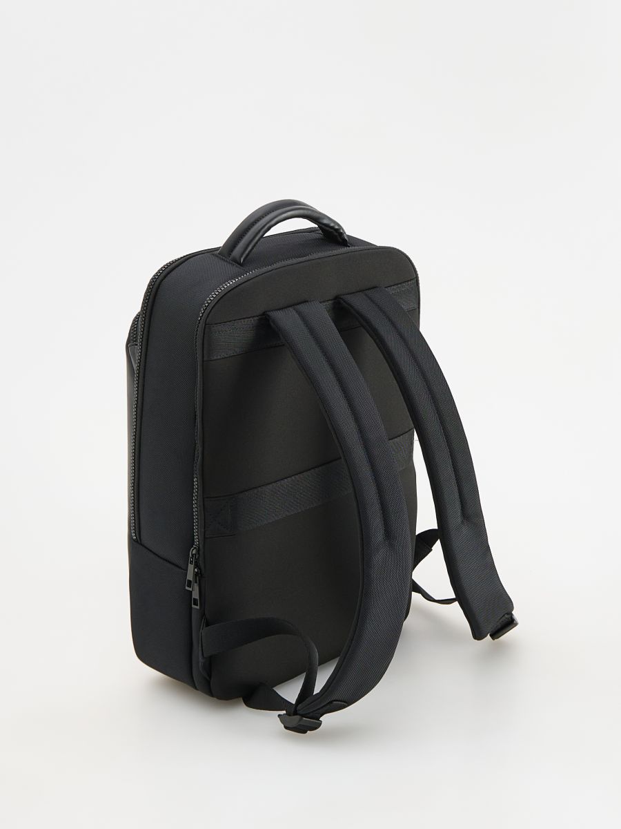 Plain backpack with handle - black - RESERVED - 2