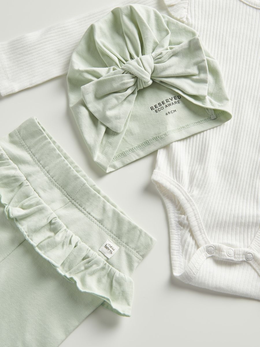 Jersey-Set mit Mütze - blassgrün - RESERVED - 2
