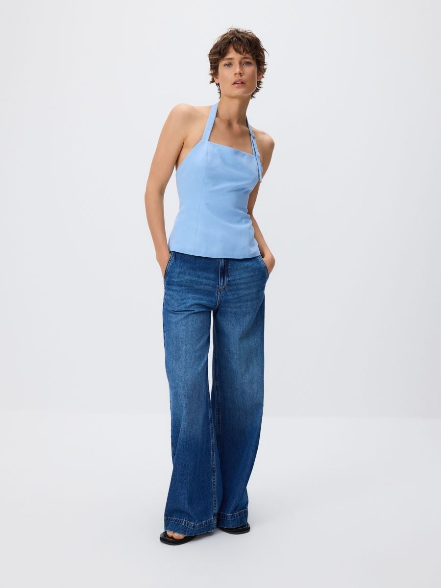LADIES` BLOUSE - light blue - RESERVED