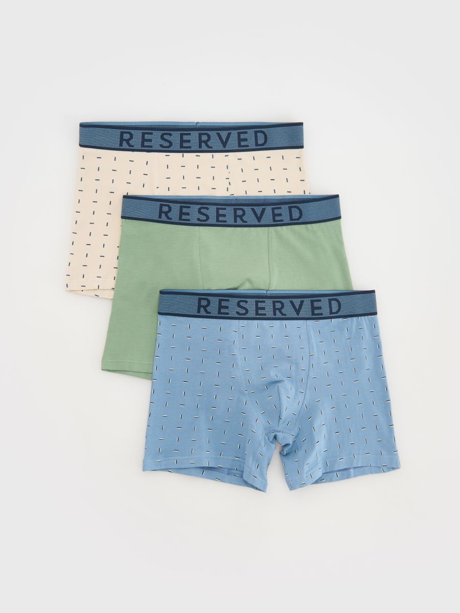 Long boxershorts i 3-pack - LJUSGRÖN - RESERVED