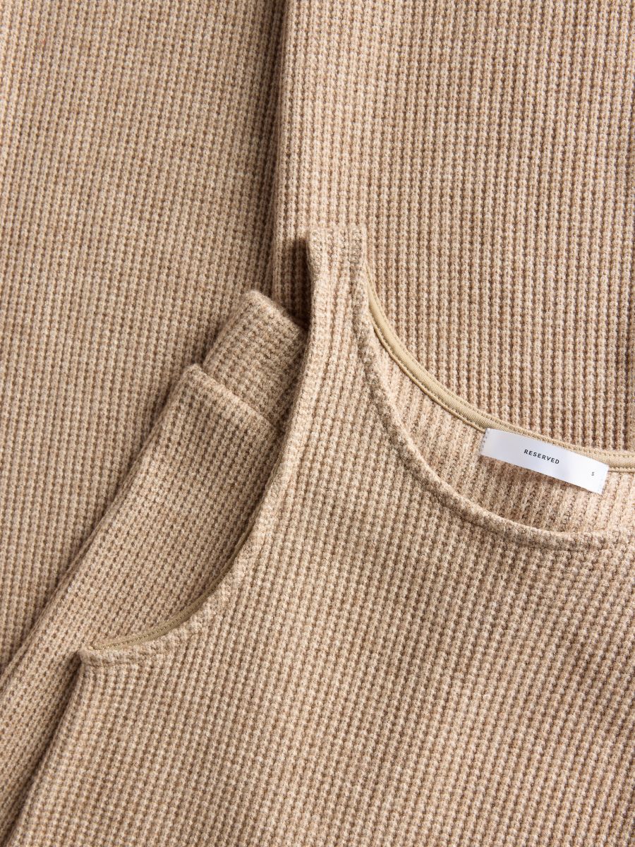 Pyjamassæt i to dele i viskoseblanding - beige - RESERVED - 5