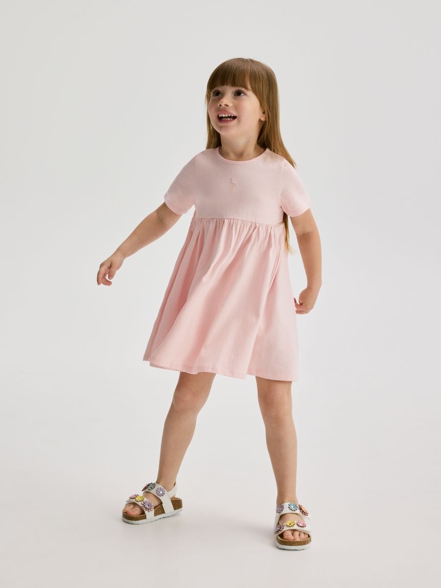 Rochie uni - roz-pastel - RESERVED