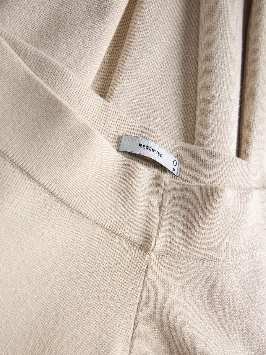 Loose trousers with viscose - nude - RESERVED - 6