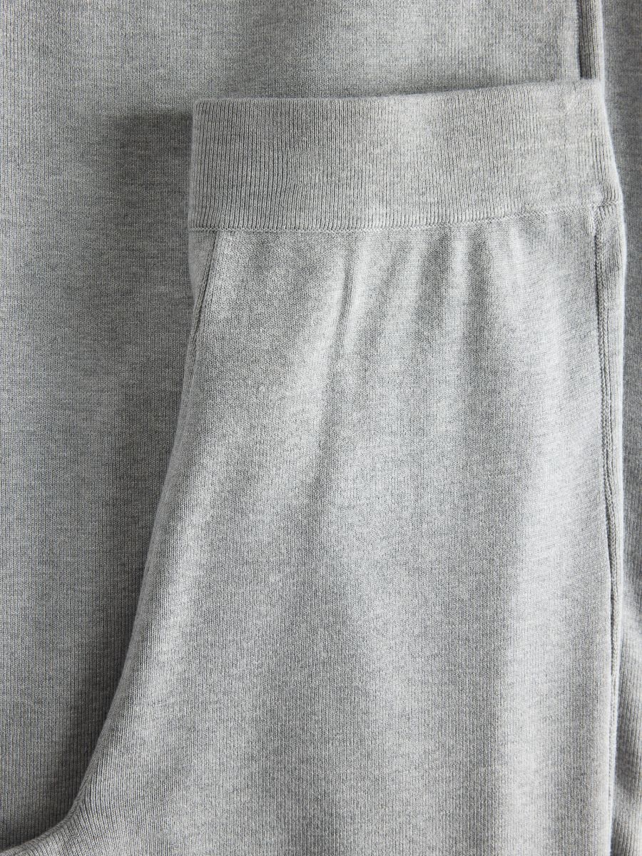 Loose trousers with viscose - light grey - RESERVED - 6