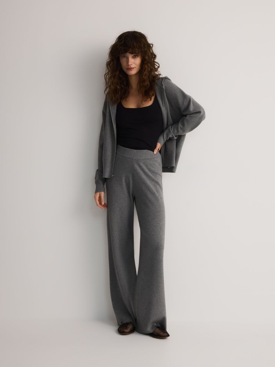 Loose trousers with viscose - mid grey - RESERVED - 5