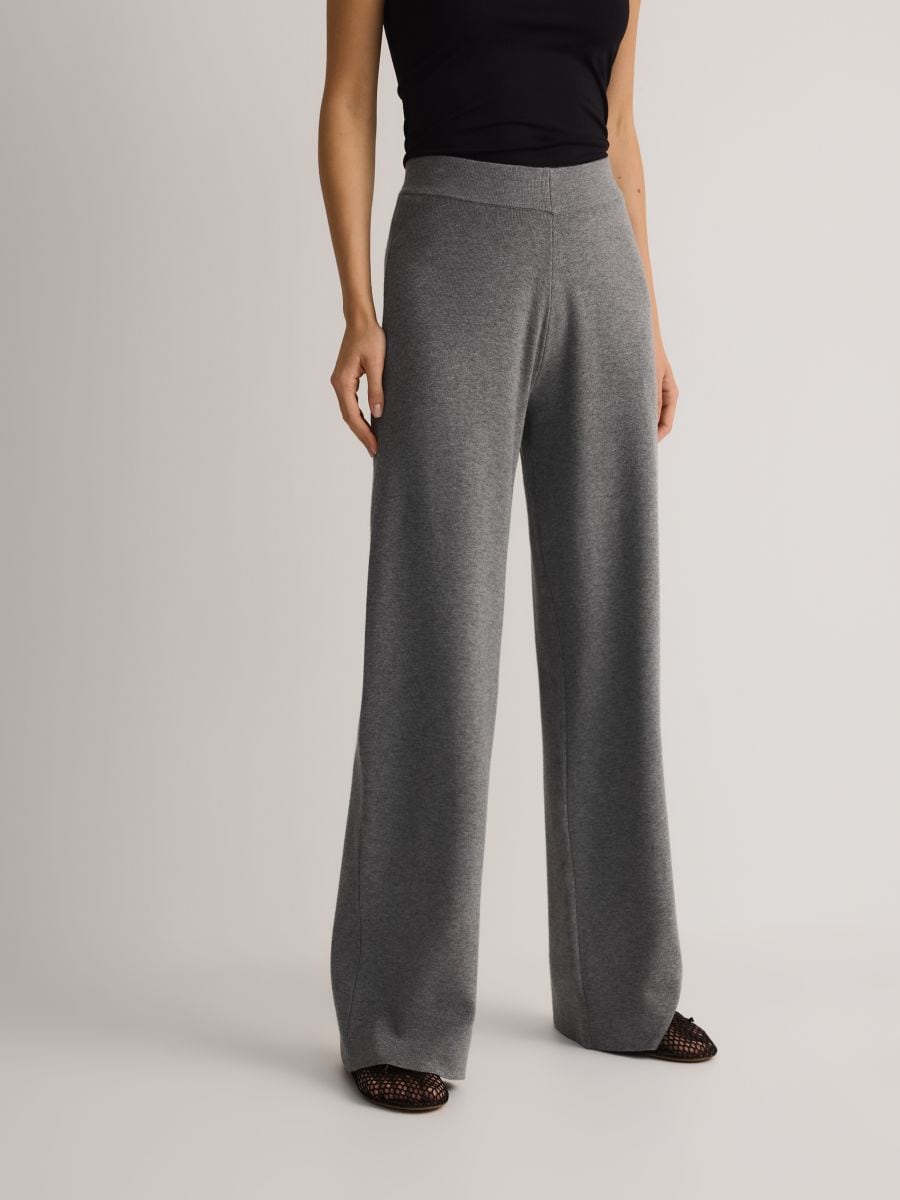 Loose trousers with viscose - mid grey - RESERVED - 2