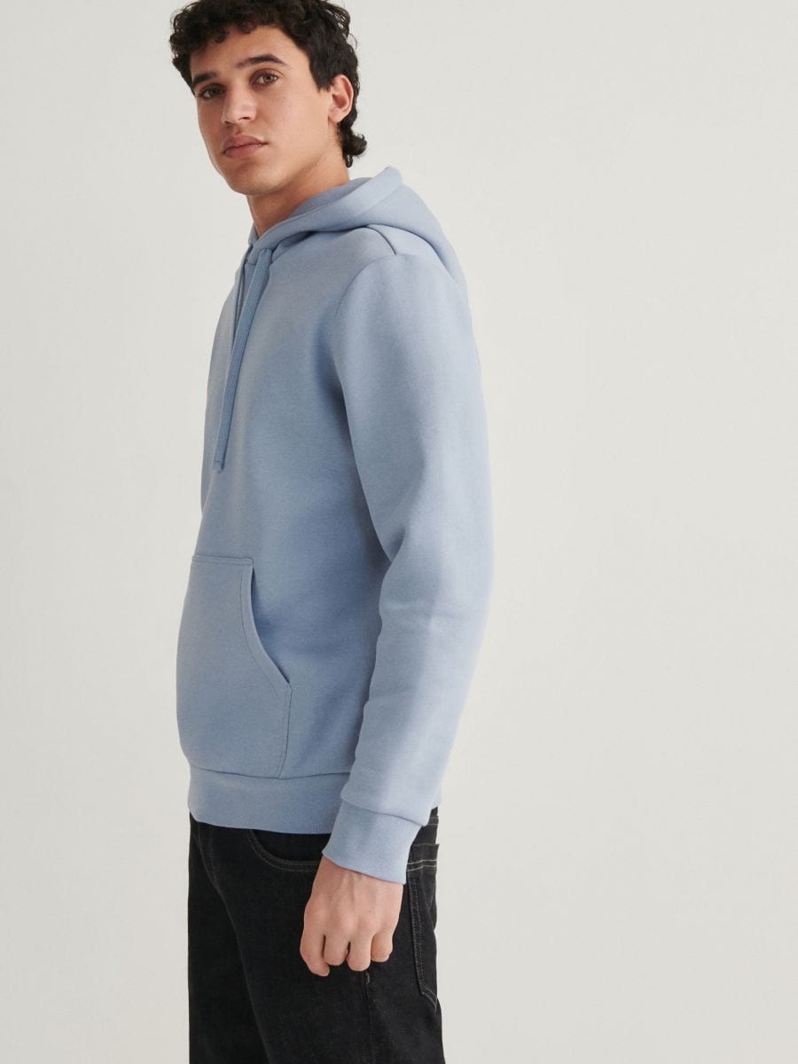 Plain hoodie - blue - RESERVED - 2
