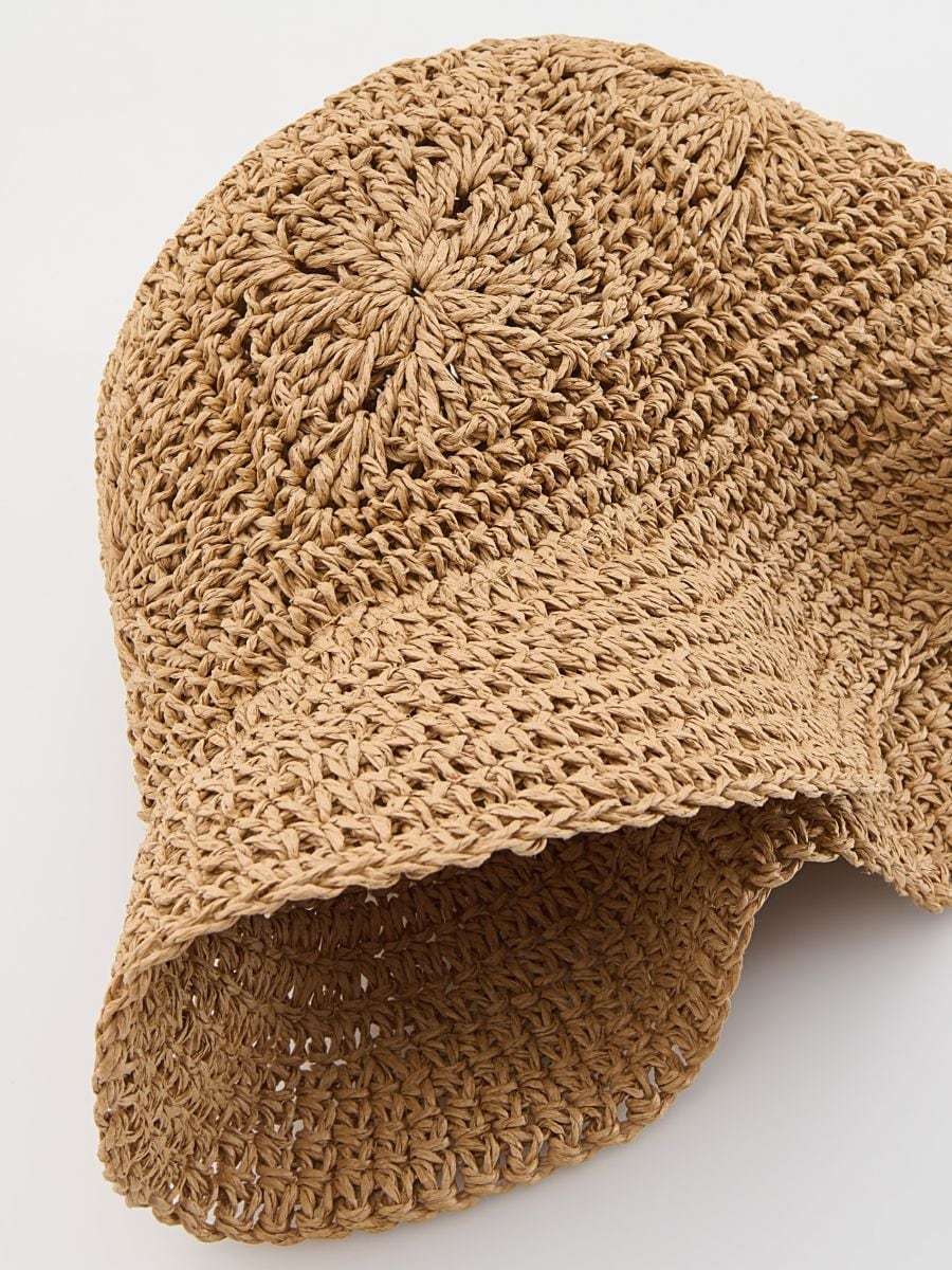 Straw hat - nude - RESERVED - 4