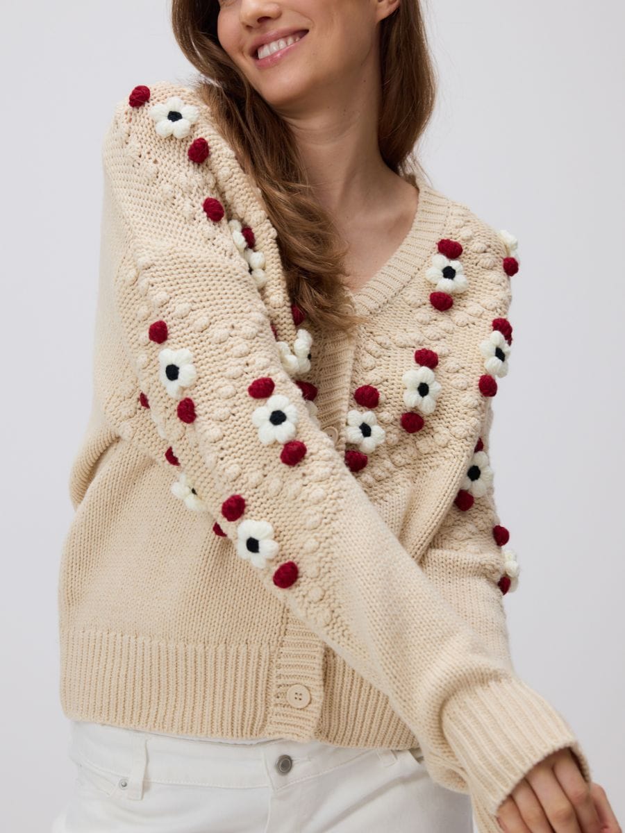 LADIES` SWEATER - multicolor - RESERVED - 4