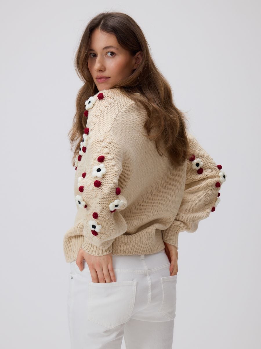 LADIES` SWEATER - multicolor - RESERVED - 2
