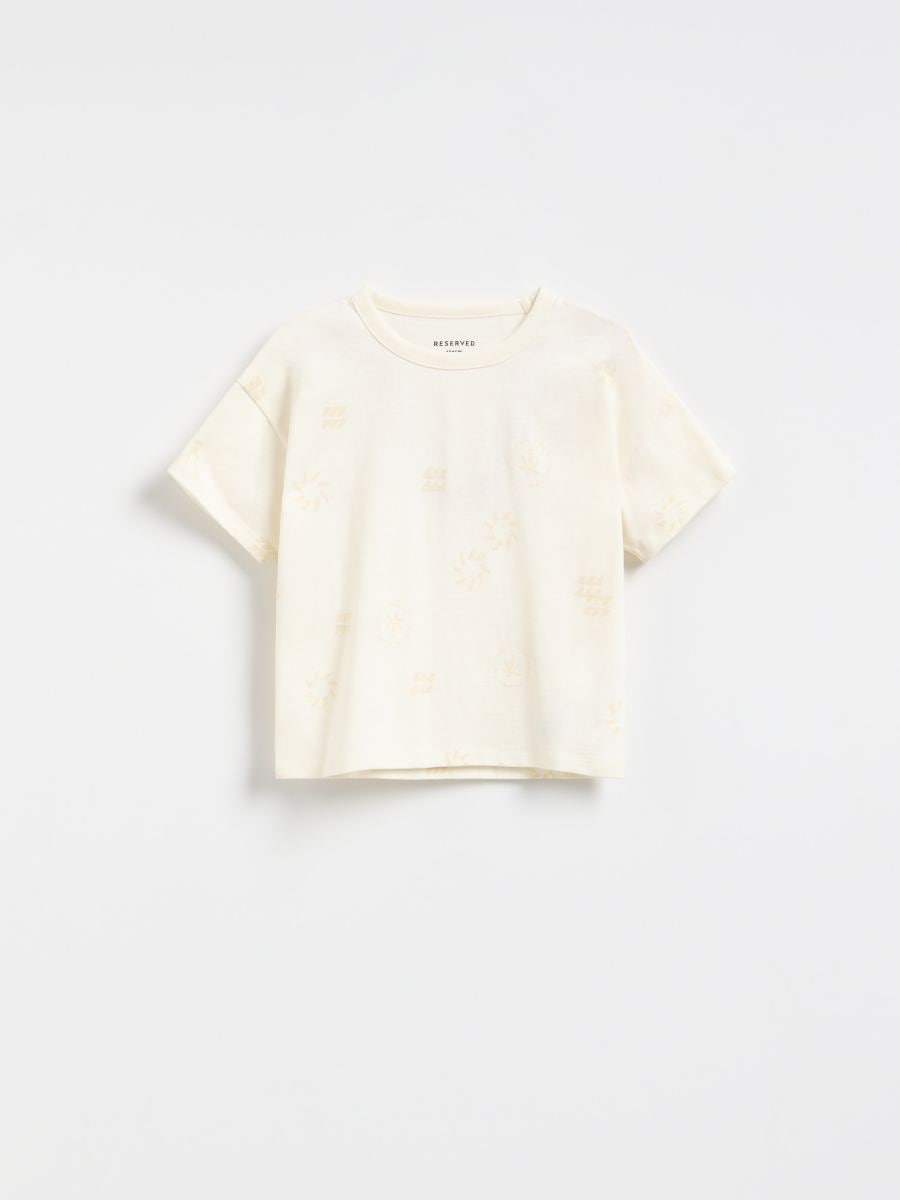T-shirt with print - cream - RESERVED - 2